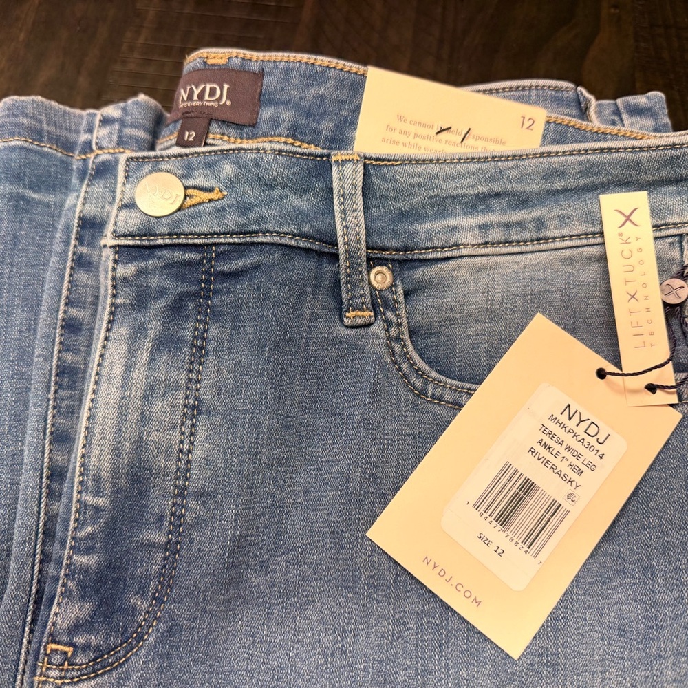 NYDJ High-Rise Light Blue Denim Jeans